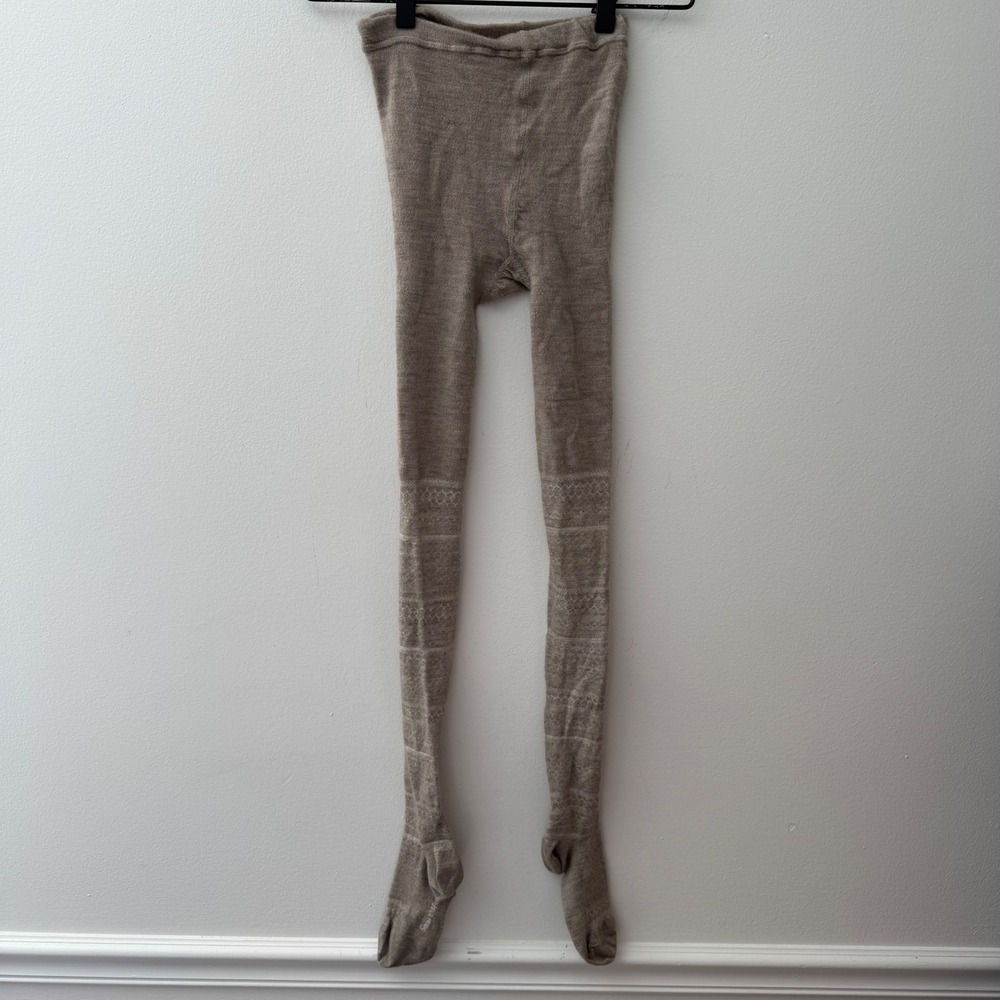 Smartwool Womens Merino Wool Blend Footed Tights Taupe Brown Size M Layering